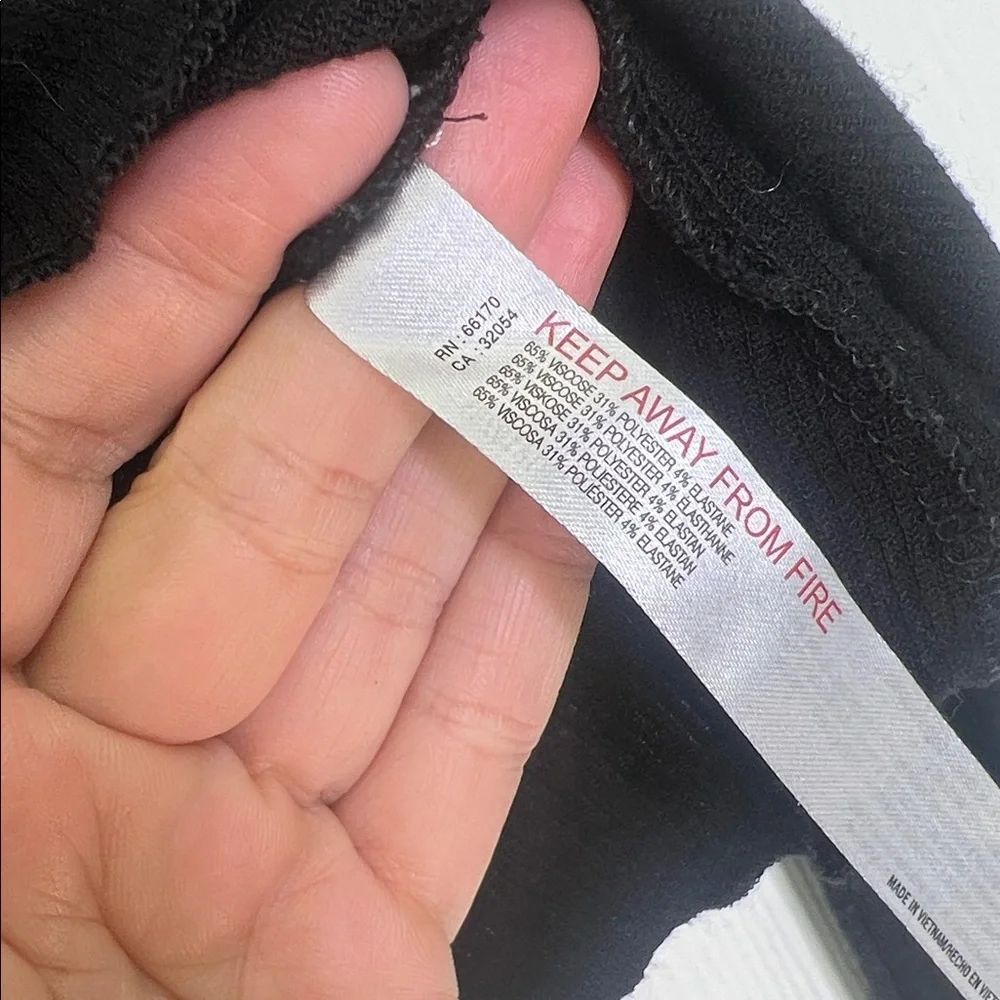 Free People - Intimately Keep It Basic Black Ribbed Soft Henley Blouse Small - Picture 9 of 10